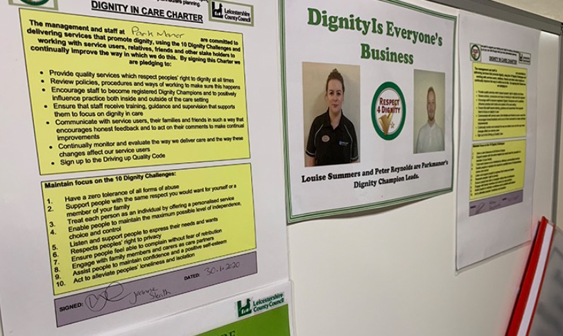 Park Manor awarded their Dignity Award 